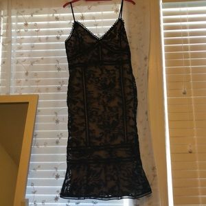 COPY - NWT LULUS black and nude lace dress